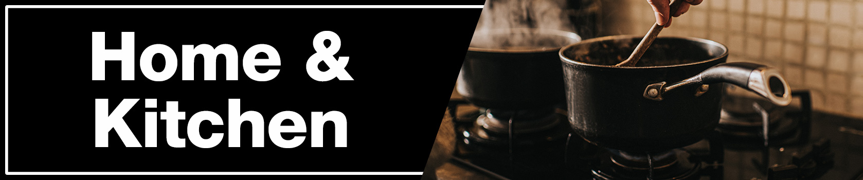 Wooden spoon stirring contents of a metal pot on stovetop