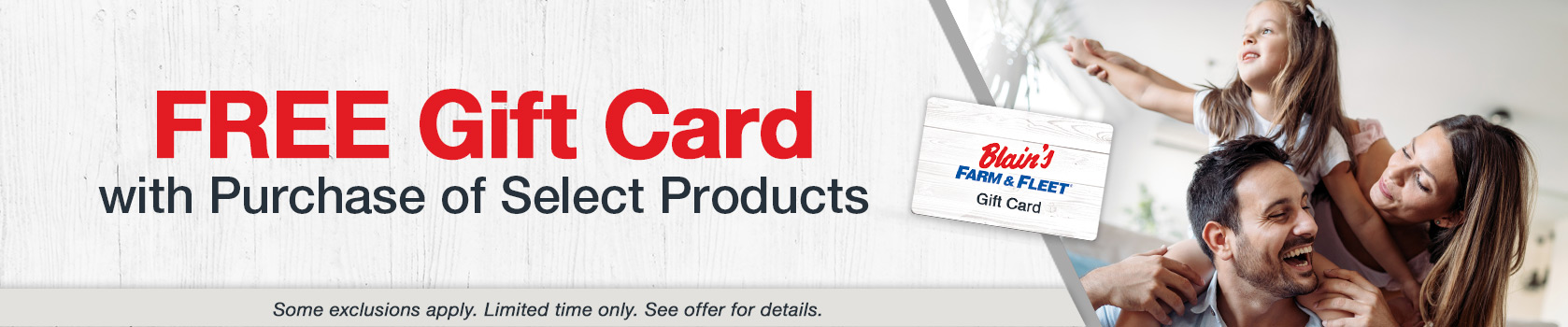 Free Gift Card with Select Purchases