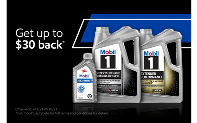Mobil 1 $30 rebate banner image