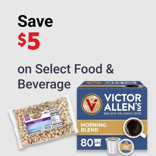 Save $5 on Select Food & Beverage