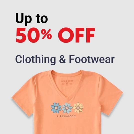 Up to 50% OFF Clothing & Footwear
