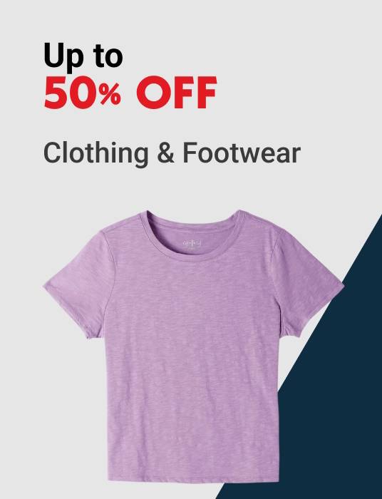 Up to 50% OFF Clothing & Footwear