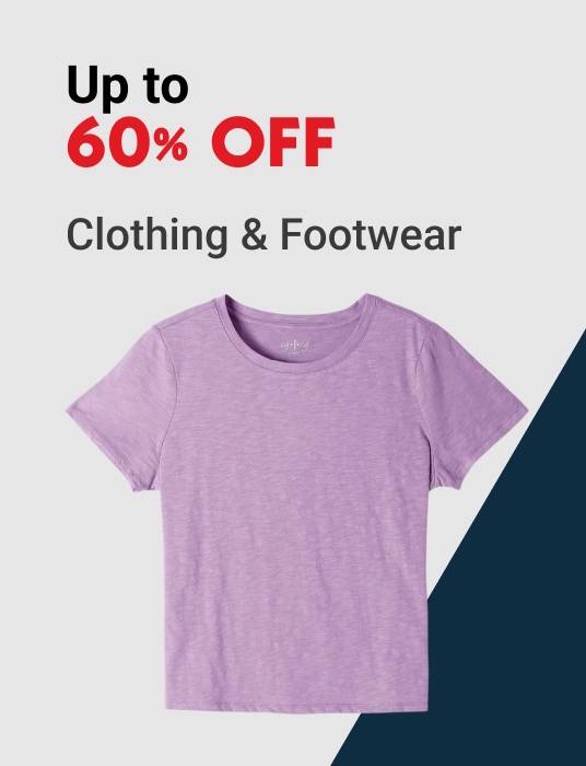 Up to 60% OFF Clothing & Footwear