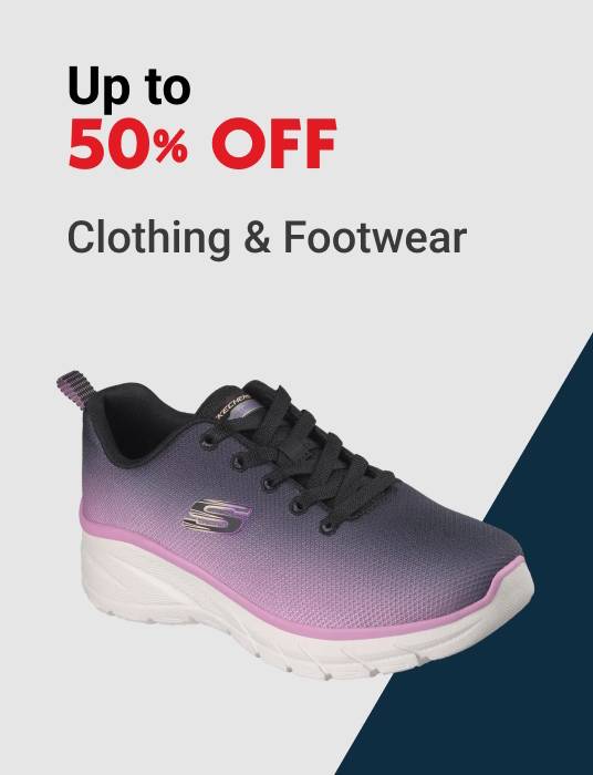 Up to 50% OFF Clothing & Footwear