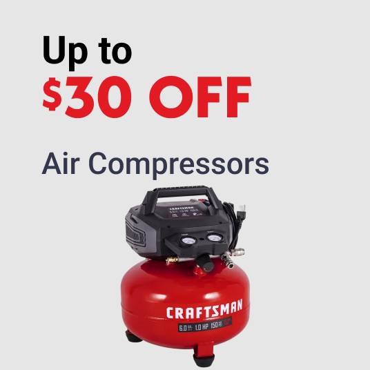 Up to $30 OFF Air Compressors