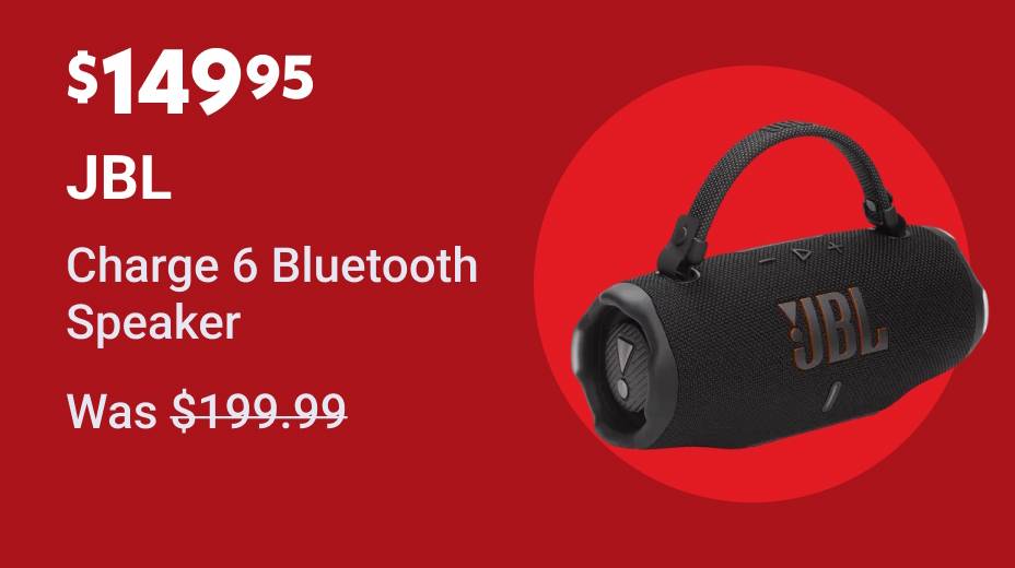 $149.95 JBL Charge 6 Bluetooth Speaker Was $199.99