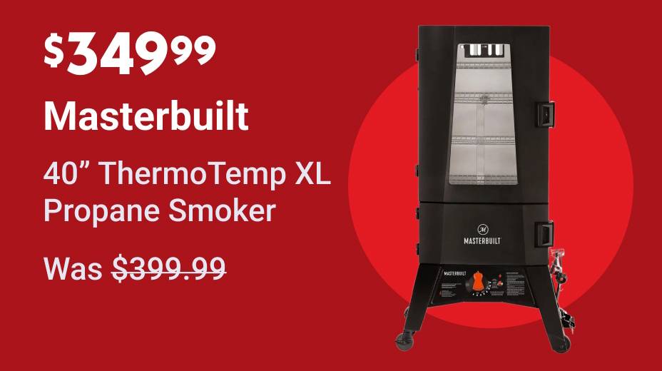 $349.99 Masterbuilt 40" ThermoTemp XL Propane Smoker Was $399.99