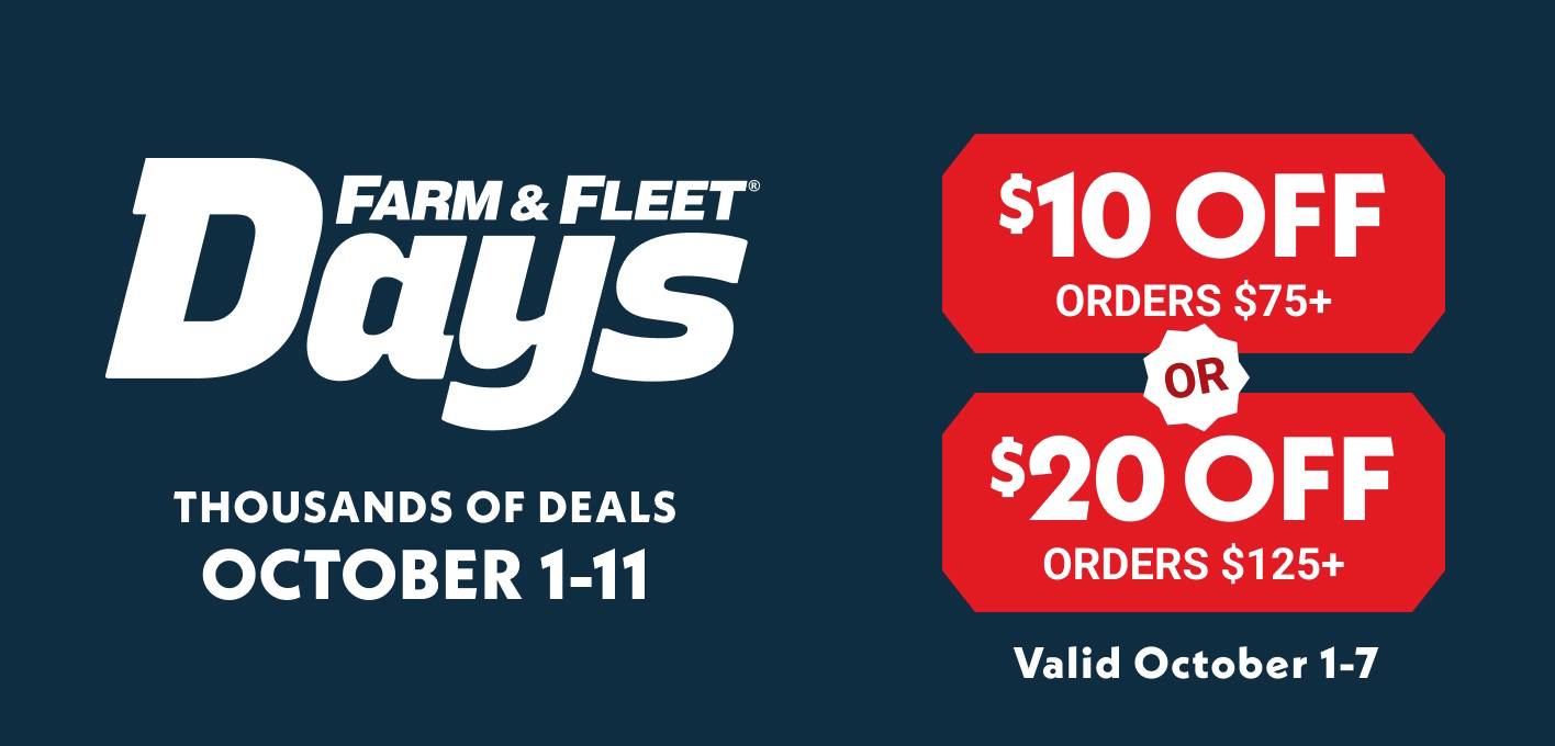 Farm & Fleet Days Thousands of Deals October 1-11