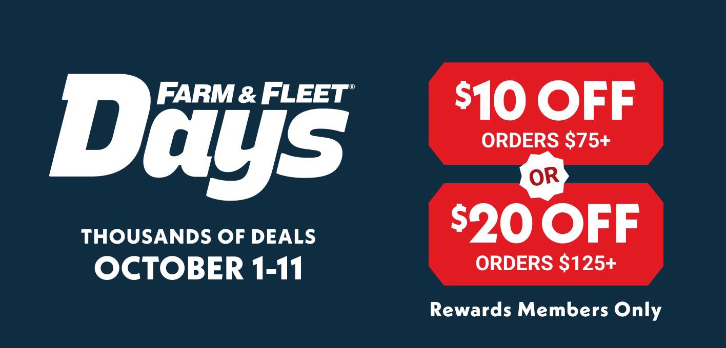 Farm & Fleet Days Thousands of Deals October 1-11