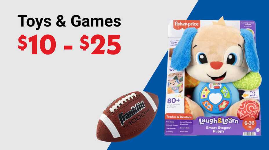 Toys & Games $10-$25