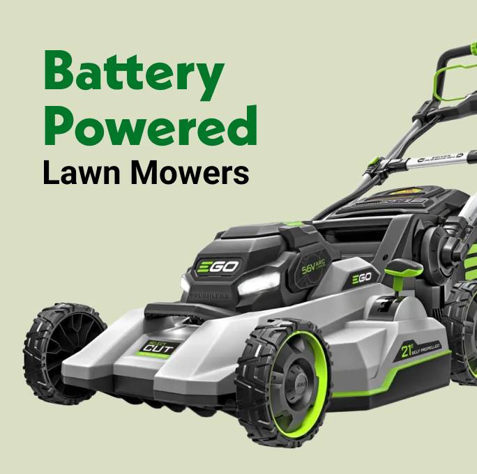 Battery powered lawn mowers