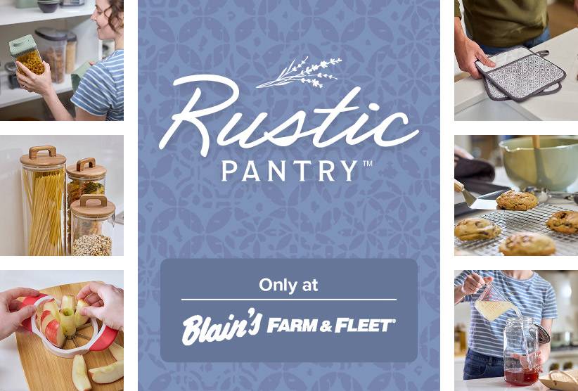 Rustic Pantry: Crafted for the kitchen. Only available at Blain's Farm & Fleet