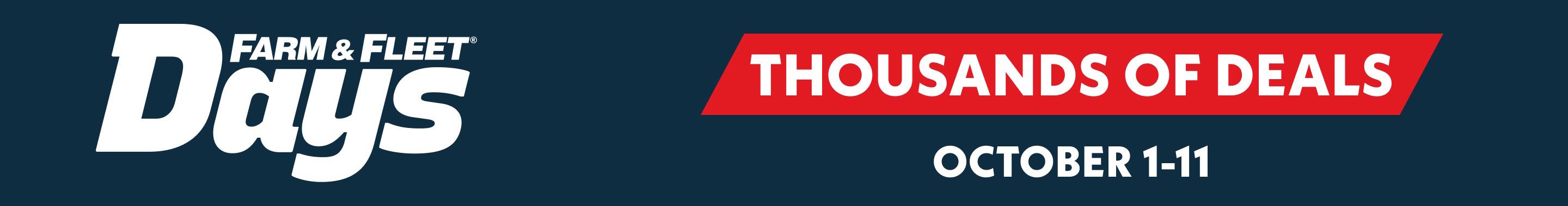 Farm & Fleet Days Thousands of Deals October 1-11