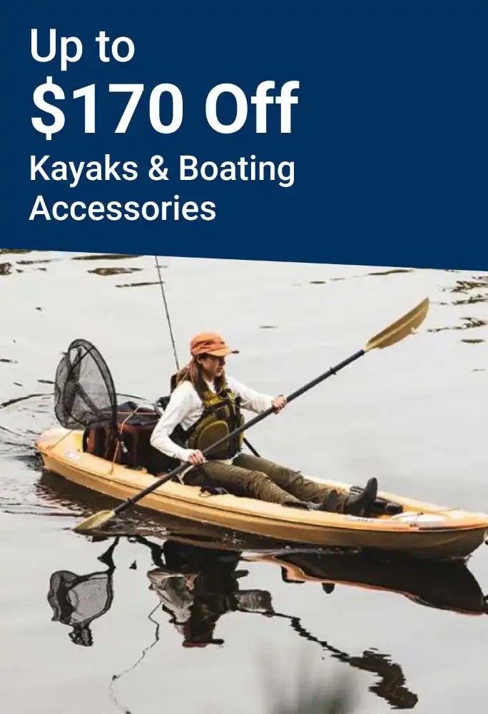 Up to $170 off kayaks and boating accessories
