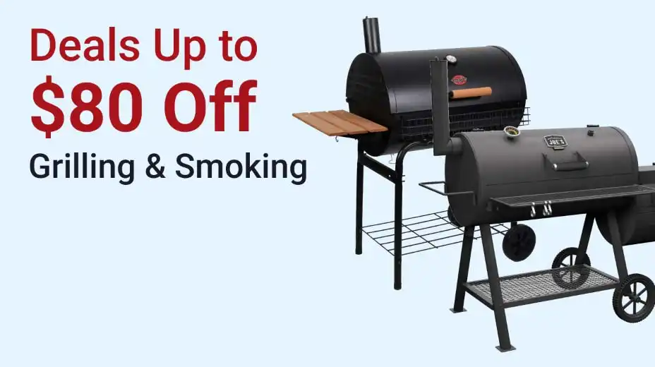Deals up to $80 off, grilling and smoking