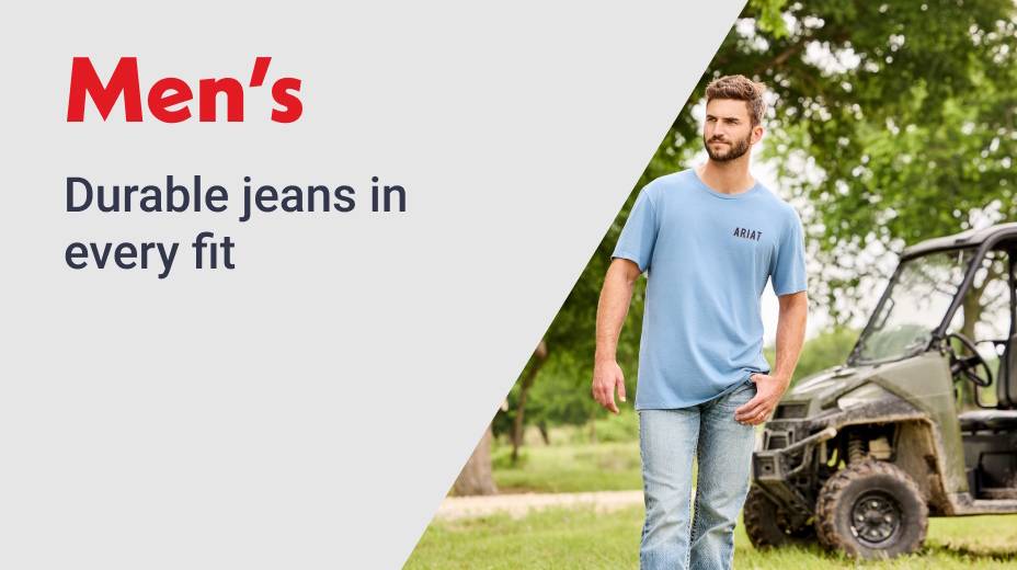 Men's durable jeans in every fit