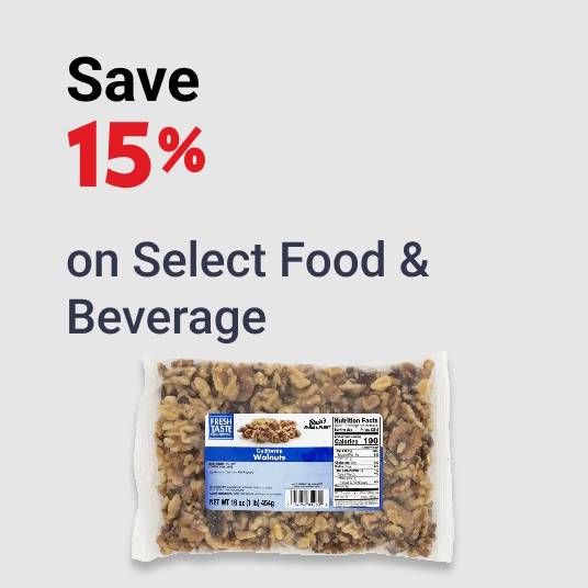 Save 15% on Select Food & Beverage