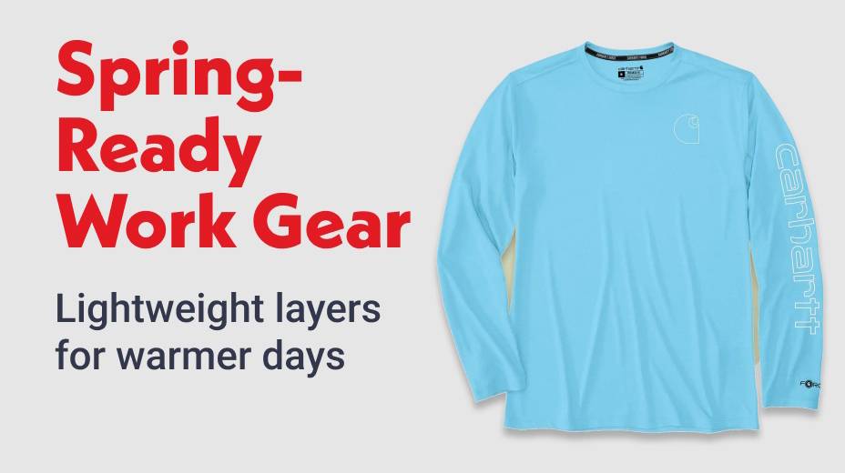 Spring-Ready Work Gear Lightweight layers for warmer days