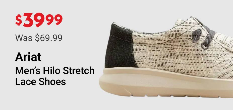 $39.99 Was $69.99 Ariat Men's Hilo Stretch Lace Shoes