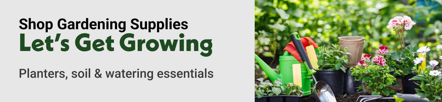 Shop Gardening Supplies Let's Get Growing Planters, soil & watering essentials