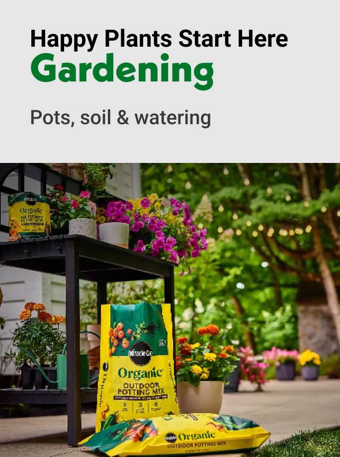 Happy Plants Start Here Gardening Pots, soil & watering