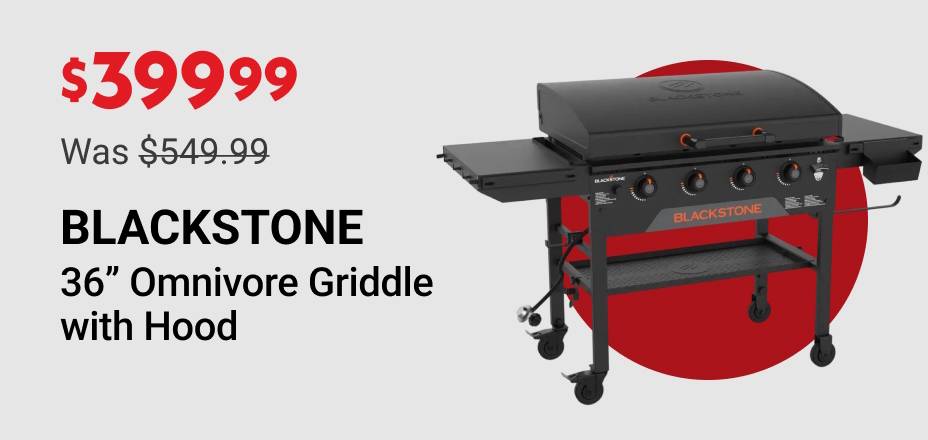 $339.00 *Was $549.99) Blackstone 36" Omnivore Griddle with Hood