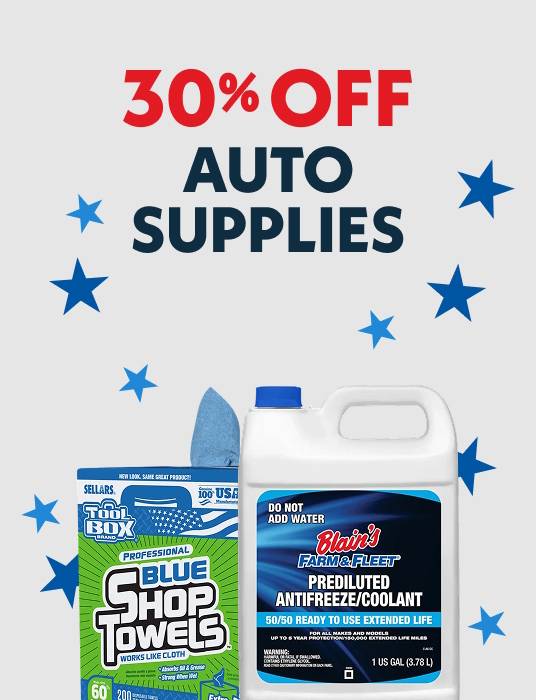 Up to 30% OFF Auto Supplies