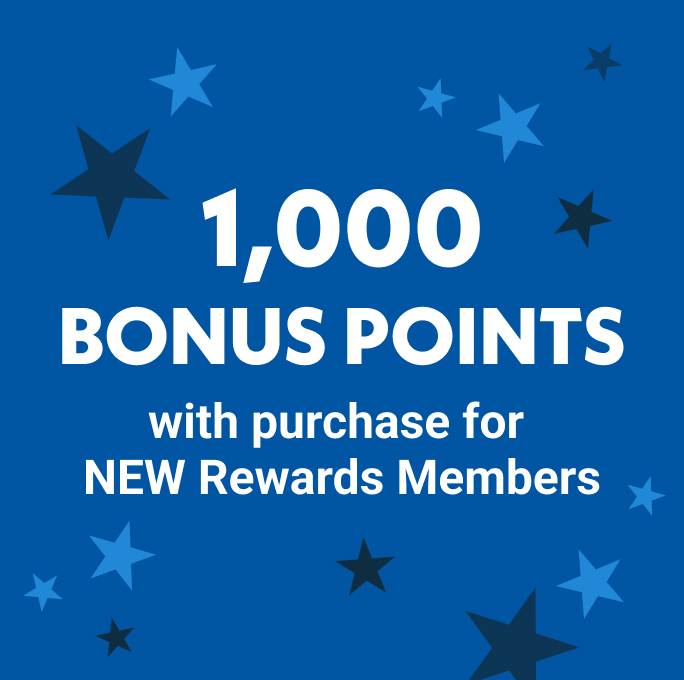 1,000 Bonus Points with purchase for NEW Rewards Members