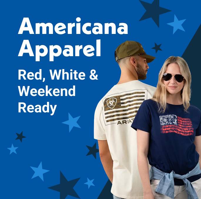 Americana Apparel red, white & weekend ready