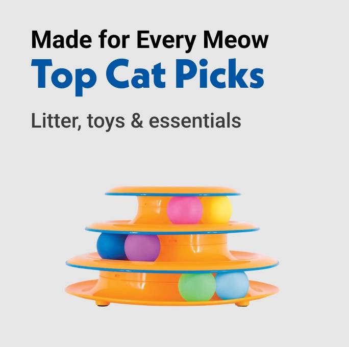 Made for Every Meow Top Cat Picks Litter, toys & essentials