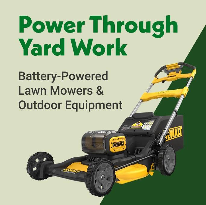 Power Through Yard Work Battery-Powered Lawn Mowers & Outdoor Equipment