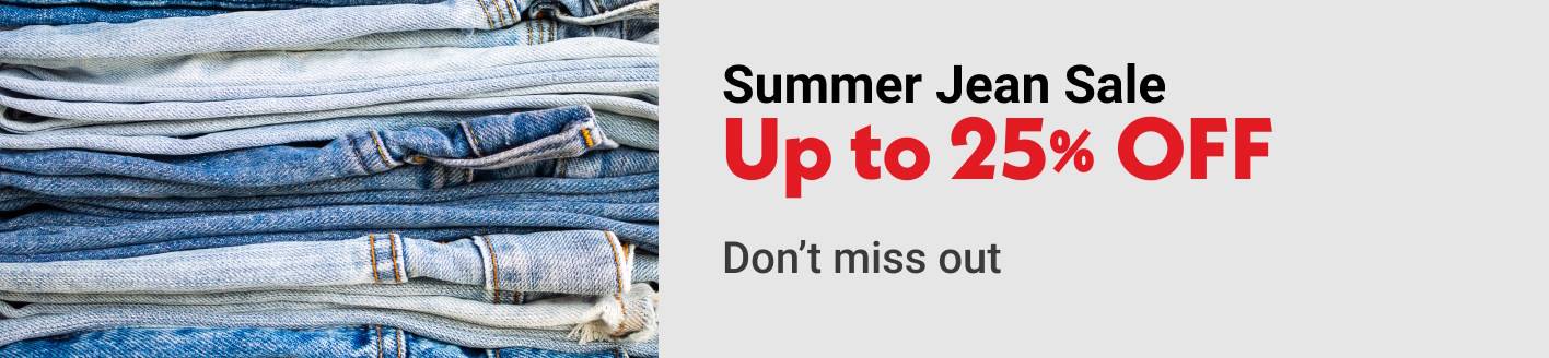 Summer Jean Sale Up to 25% OFF Don't miss out