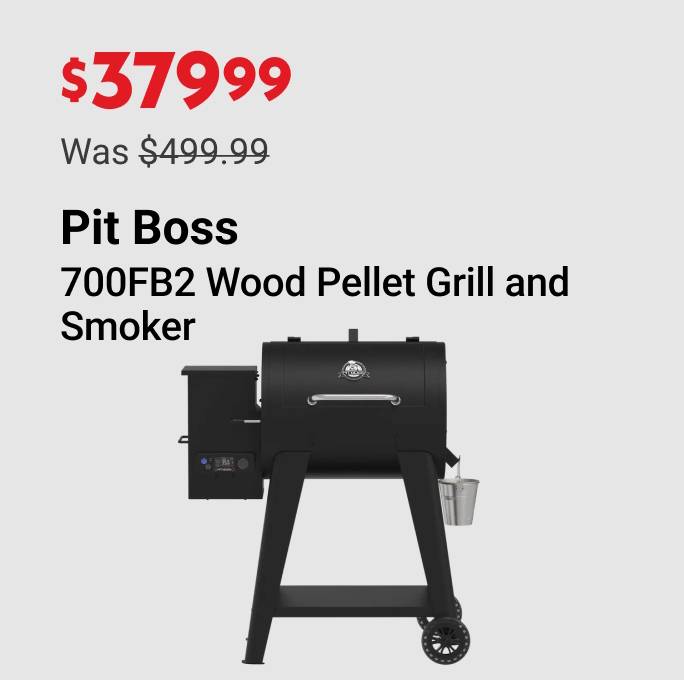 $379.99 (was $499.99) Pit Boss 700FB2 Wood Pellet Grill and Smoker