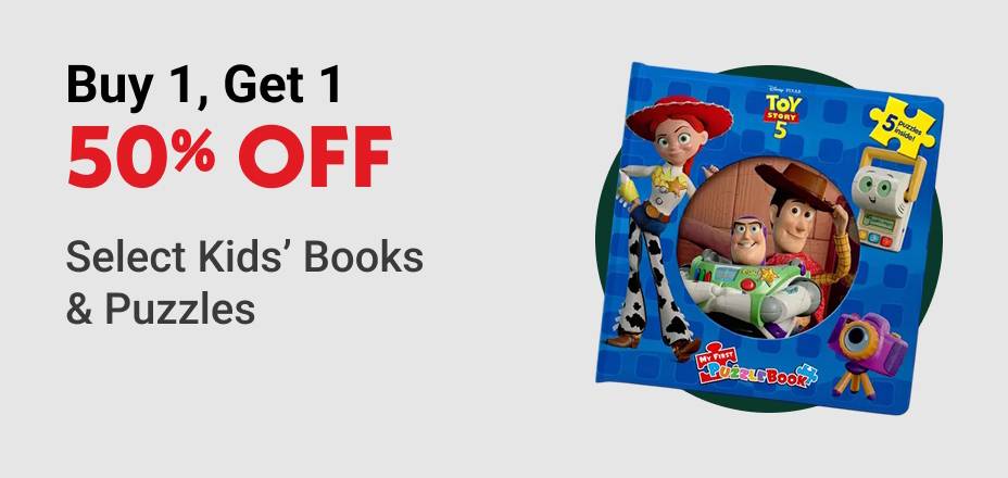 Buy 1, Get 1 50% OFF Select Kids' Books & Puzzles