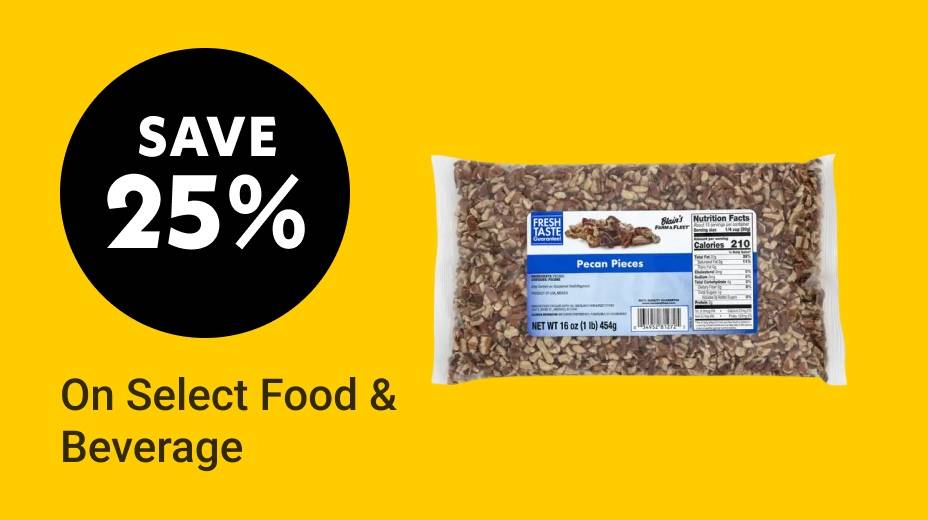 Save 25% On Select Food & Beverage