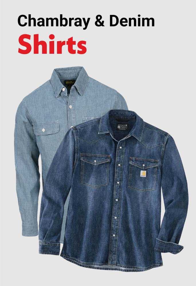 Chambray and denim shirts