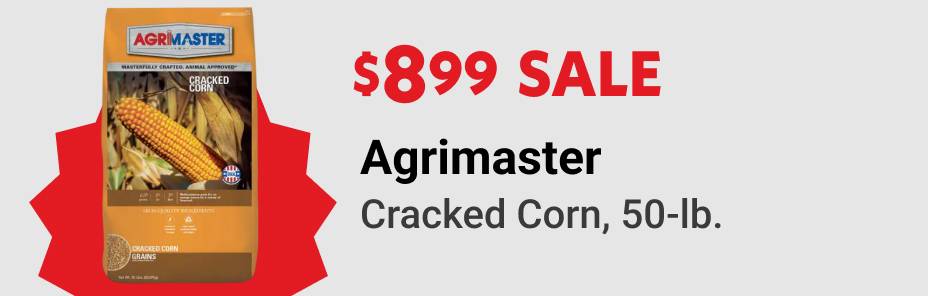 $8.99 SALE Agrimaster Cracked Corn, 50-lb.
