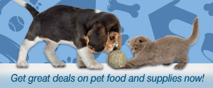 Great deals on pet food and supplies