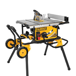 DEWALT 10'' Jobsite Table Saw w/ Rolling Stand