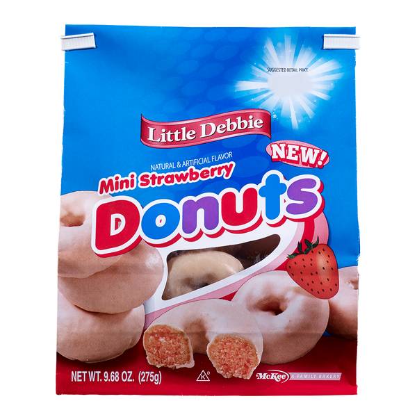 UPC 024300044823 product image for Little Debbie Strawberry Mini Donuts | upcitemdb.com