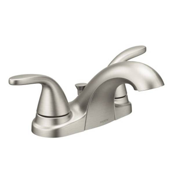 Moen Adler Spot Resist Brushed Nickel Two Handle Bathroom Faucet