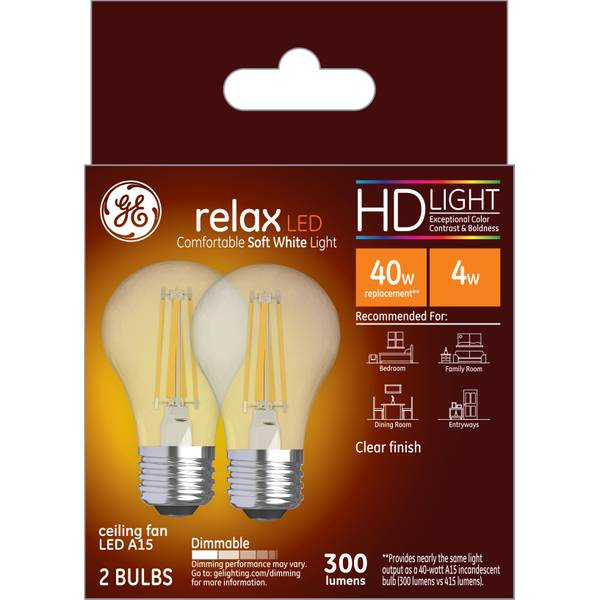 Great Value 4 Pack A15 Dimmable White Light Bulbs 40W . 8 bulbs