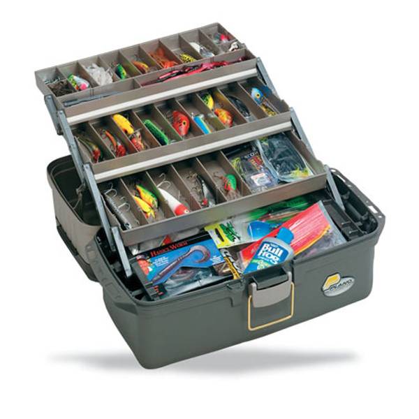 3 Tray Fish Tackle Box Plano Storage Dual Top Access Fishing Tool Organizer new