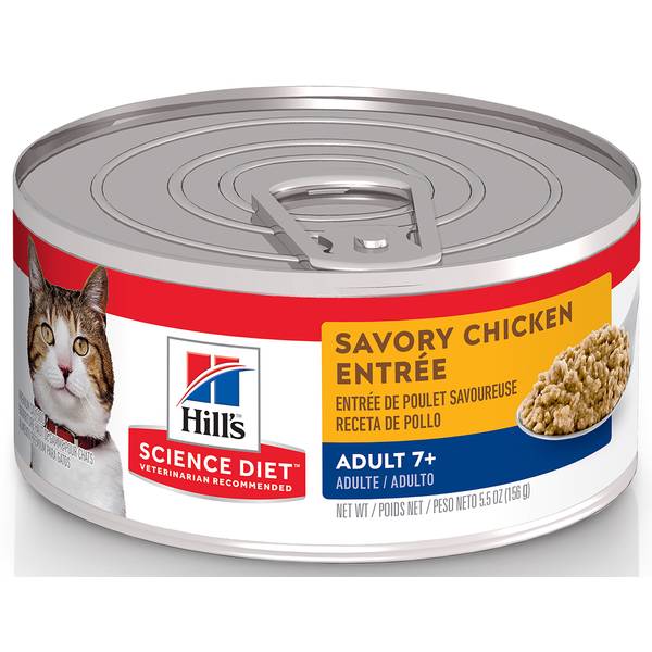 Hill's Science Diet Adult 7+ Savory Chicken Entree Canned Cat Food, 5.5
