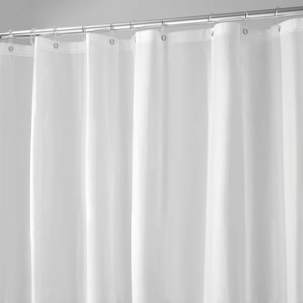 fabric shower curtain liner with pockets