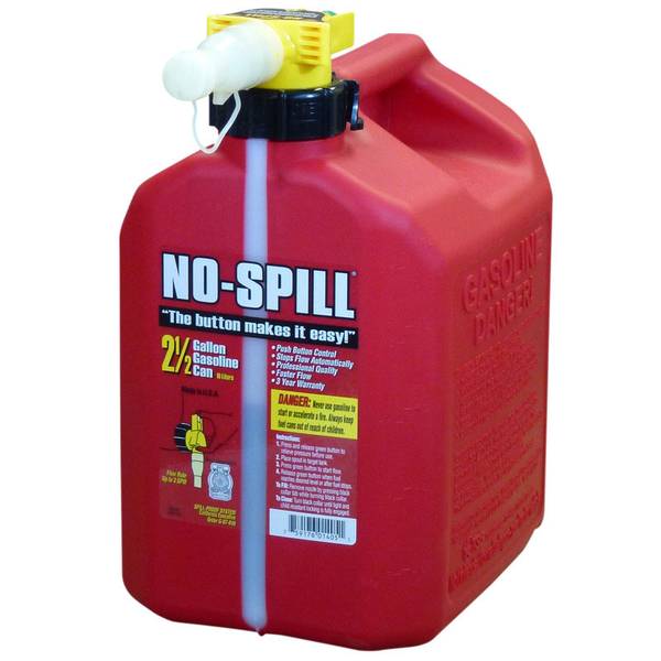Midwest  5-Gallon Plastic Gas Can No Spill Gasoline Fuel EPA Compliant