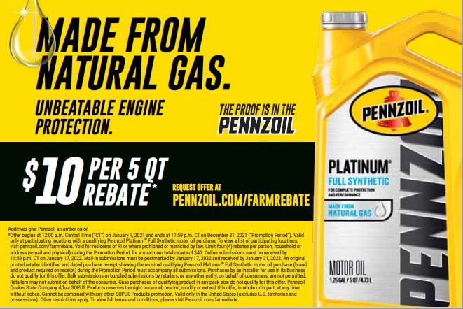 Pennzoil Gas Rebate